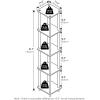 Furinno Turn-N-Tube No Tools Decorative Display Shelf, 5-Cube, Americano/Black(Amber Pine/Black)