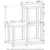 Furinno Turn-N-Tube No Tools Decorative Display Shelf, 5-Cube, Americano/Black(Americano/Black)