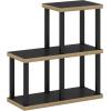 Furinno Turn-N-Tube No Tools Decorative Display Shelf, 5-Cube, Americano/Black(Americano/Black)
