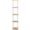 Furinno Turn-N-Tube No Tools Decorative Display Shelf, 5-Cube, Americano/Black(Beech/White)