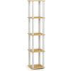 Furinno Turn-N-Tube No Tools Decorative Display Shelf, 5-Cube, Americano/Black(Beech/White)