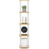 Furinno Turn-N-Tube No Tools Decorative Display Shelf, 5-Cube, Americano/Black(Beech/White)