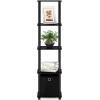 Furinno Turn-N-Tube No Tools Decorative Display Shelf, 5-Cube, Americano/Black(Black/Black)