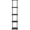 Furinno Turn-N-Tube No Tools Decorative Display Shelf, 5-Cube, Americano/Black(Black/Grey)