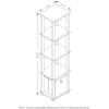 Furinno Turn-N-Tube No Tools Decorative Display Shelf, 5-Cube, Americano/Black(Columbia Walnut/Black/Dark Brown)