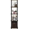 Furinno Turn-N-Tube No Tools Decorative Display Shelf, 5-Cube, Americano/Black(Columbia Walnut/Black/Dark Brown)