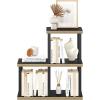 Furinno Turn-N-Tube No Tools Decorative Display Shelf, 5-Cube, Americano/Black(Dark Americano/Black)