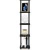 Furinno Turn-N-Tube No Tools Decorative Display Shelf, 5-Cube, Americano/Black(Espresso/Black)