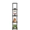Furinno Turn-N-Tube No Tools Decorative Display Shelf, 5-Cube, Americano/Black(French Oak Grey/Black)