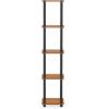 Furinno Turn-N-Tube No Tools Decorative Display Shelf, 5-Cube, Americano/Black(Light Cherry/Black)