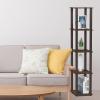 Furinno Turn-N-Tube No Tools Decorative Display Shelf, 5-Cube, Americano/Black(Walnut/Brown)