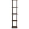 Furinno Turn-N-Tube No Tools Decorative Display Shelf, 5-Cube, Americano/Black(Walnut/Brown)