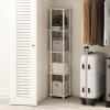 Furinno Turn-N-Tube No Tools Decorative Display Shelf, 5-Cube, Americano/Black(White/White)