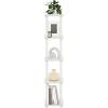 Furinno Turn-N-Tube No Tools Decorative Display Shelf, 5-Cube, Americano/Black(White/White)