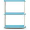 Furinno Turn-S-Tube 3-Tier Compact Multipurpose Shelf Display Rack with Square Tube, Light Blue/White(Light Blue/White)
