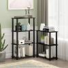Furinno Turn-S-Tube 3-Tier Compact Multipurpose Shelf Display Rack with Square Tube, Light Blue/White(Light Blue/White)