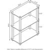 Furinno Turn-S-Tube 3-Tier Compact Multipurpose Shelf Display Rack with Square Tube, Light Blue/White(Light Cherry/Black)