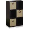 FURINNO 6-Cube Bookcase Storage Organizer, Espresso(Espresso)