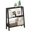 Furinno Ladder Bookcase Display Shelf, 5-Tier, French Oak(Espresso)