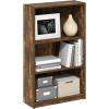 Furinno Pasir 3 Tier Display Bookcase, White(Amber Pine)