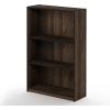 Furinno Pasir 3 Tier Display Bookcase, White(Columbia Walnut)
