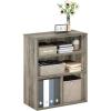 Furinno Pasir 3 Tier Display Bookcase, White(French Oak)