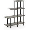 Furinno Turn-N-Tube 2-Tier Multipurpose Wide Shelf, Espresso/Black(French Oak Grey/Black)