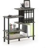 Furinno Turn-N-Tube 2-Tier Multipurpose Wide Shelf, Espresso/Black(French Oak/Black)