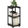 Furinno Turn-N-Tube Easy Assembly Multipurpose End Table / Side Table / Sofa Table / Nightstand, Classic Tubes, French Oak Grey/Black(Espresso)
