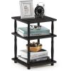 Furinno Turn-N-Tube Easy Assembly Multipurpose End Table / Side Table / Sofa Table / Nightstand, Classic Tubes, French Oak Grey/Black(French Oak Grey/Black)