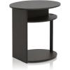 Furinno Turn-N-Tube Easy Assembly Multipurpose End Table / Side Table / Sofa Table / Nightstand, Classic Tubes, French Oak Grey/Black(Walnut/Black)