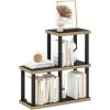 Furinno Turn-N-Tube No Tools Decorative Display Shelf, 5-Cube, Americano/Black(Americano/Black)