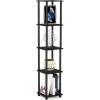 Furinno Turn-N-Tube No Tools Decorative Display Shelf, 5-Cube, Americano/Black(Espresso/Black)