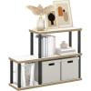 Furinno Turn-N-Tube No Tools Decorative Display Shelf, 5-Cube, Americano/Black(Solid White/Black)