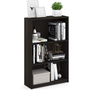 Furinno Pasir 3 Tier Display Bookcase, White(Espresso)