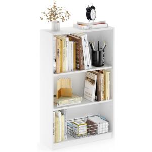 Furinno Pasir 3 Tier Display Bookcase, White(White)