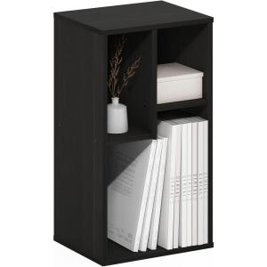 Furinno Pasir 3-Tier No Tool Assembly Open Shelf Bookcase, White(Espresso)