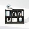 Furinno Basic Book Shelf, 3×2 Bookshelf, Cube Organizer Cabinet Bookcase with Shelf Storage, 11.9 x 31.6 x 23.6, for Living Room, Bedroom, Home Office, Espresso(Espresso)