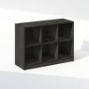 Furinno Basic Book Shelf, 3×2 Bookshelf, Cube Organizer Cabinet Bookcase with Shelf Storage, 11.9 x 31.6 x 23.6, for Living Room, Bedroom, Home Office, Espresso(Espresso)