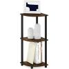 Furinno Multipurpose Flat Base End Table, Columbia Walnut