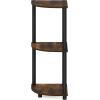 Furinno Multipurpose Flat Base End Table, Columbia Walnut
