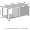 Furinno Simple Coffee Table, Side Table with Bin Drawer, Black