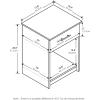 Furinno TIDUR Night Stand Set of 2, Modern Nightstand with Drawer and Open Shelf, End Table, Side Table, for Bedroom, Living Room, Dark Americano