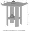 Furinno TIDUR Night Stand, Square Round Corner Nightstand with Storage Bin, Bedside Table, End Table, Side Table with Storage Shelf, for Bedroom, Living Room, Espresso(Espresso)