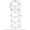 Furinno Turn-N-Tube 5 Tier Corner Display Rack Multipurpose Shelving Unit, 1-Pack, Sonoma Oak/White & Just 3-Tier Turn-N-Tube End Table, 1-Pack, Sonoma Oak/White(Dark Brown Grain/Black)