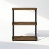 Furinno Turn-N-Tube Book Shelf, 4-Tier Bookshelf, Bookcase with Multipurpose Compact Display Rack, 11.6 x 23.6 x 43.2, for Living Room, Bedroom, Home Office, Dark Walnut(Columbia Walnut/Black)