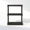 Furinno Turn-N-Tube Book Shelf, 4-Tier Bookshelf, Bookcase with Multipurpose Compact Display Rack, 11.6 x 23.6 x 43.2, for Living Room, Bedroom, Home Office, Dark Walnut(Espresso/Black)