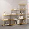 Furinno Turn-N-Tube Book Shelf, 4-Tier Bookshelf, Bookcase with Multipurpose Compact Display Rack, 11.6 x 23.6 x 43.2, for Living Room, Bedroom, Home Office, Dark Walnut(Beech/White)