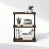 Furinno Turn-N-Tube Book Shelf, 4-Tier Bookshelf, Bookcase with Multipurpose Compact Display Rack, 11.6 x 23.6 x 43.2, for Living Room, Bedroom, Home Office, Dark Walnut(Walnut/Brown)