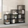 Furinno Turn-N-Tube Book Shelf, 4-Tier Bookshelf, Bookcase with Multipurpose Compact Display Rack, 11.6 x 23.6 x 43.2, for Living Room, Bedroom, Home Office, Dark Walnut(Americano/Black)